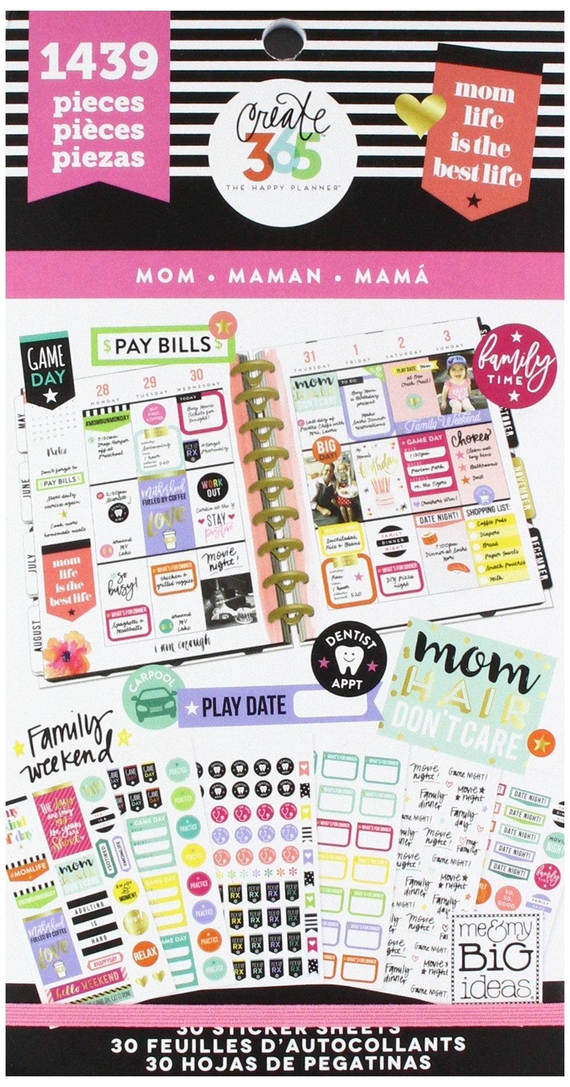 The Happy Planner Mom Life Stickers: 1439pk