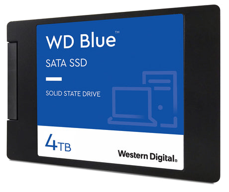 Western Digital 4TB WD Blue 3D NAND Internal PC SSD - SATA III 6 Gb/s, 2.5"/7mm, Up to 560 MB/s - WDS400T2B0A