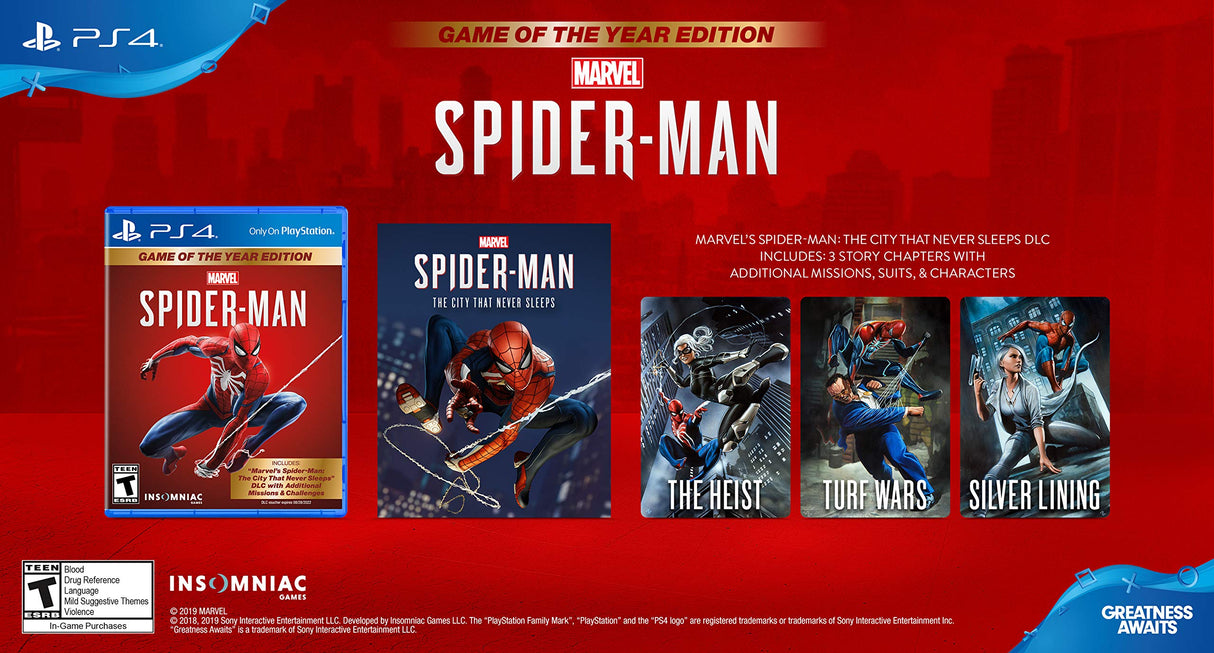 Marvel's Spider-Man: Game of the Year Edition, Sony, PlayStation 4, 3004313