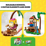 LEGO Super Mario Dixie Kong’s Jungle Jam Expansion Set 71421, Super Mario Gift Set for Boys and Girls Ages 7-9, Buildable Toy Game Featuring 2 Brick Built Super Mario Figures with Musical Accessories