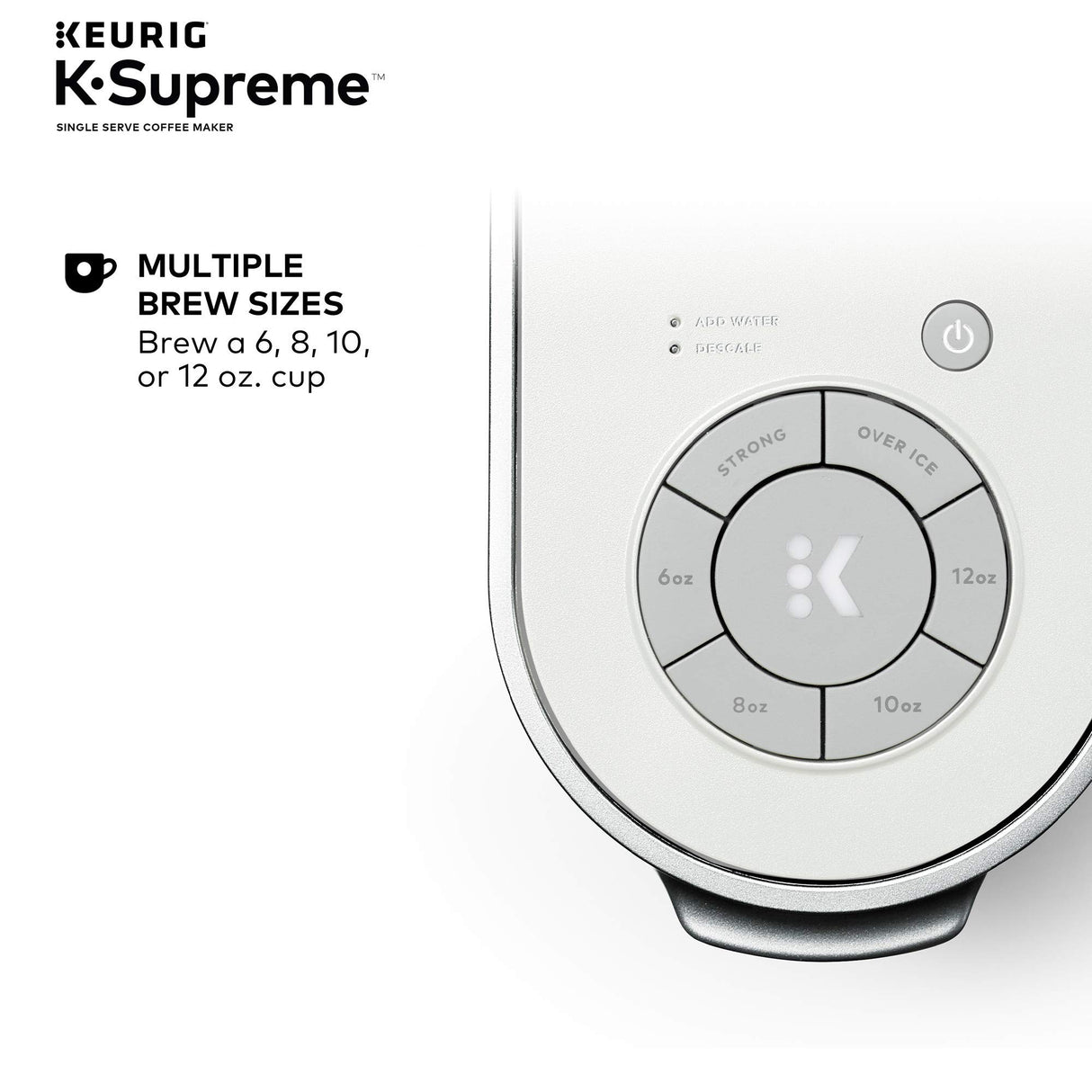 Keurig� K-Supreme Single Serve K-Cup Pod Coffee Maker, MultiStream Technology, White