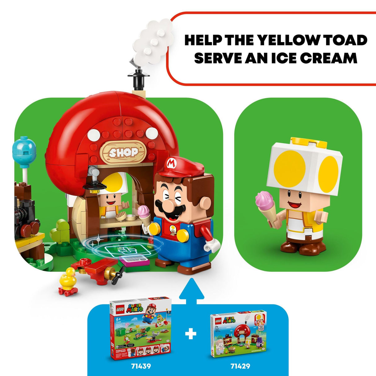 LEGO Super Mario Nabbit at Toad’s Shop Expansion Set, Build and Display Toy for Kids, Video Game Toy Gift Idea for Gamers, Boys and Girls Ages 7 and Up, 71429