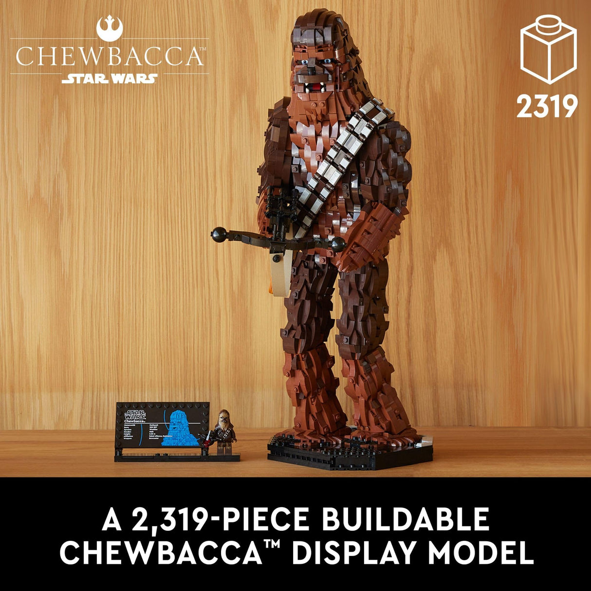 LEGO Star Wars Chewbacca 75371 Buildable Star Wars Collectible for Adults, This Build and Display Chewbacca Collectible is a Fun Star Wars Gift for Teens, Adults or Any Star Wars Original Trilogy Fan