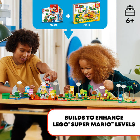 LEGO Super Mario Creativity Toolbox Maker Set 71418, Create Your Own Levels with Figures, Grass, Desert and Lava Builds, Starter Course Expansion, Toy Gift Idea for Kids 6 Plus