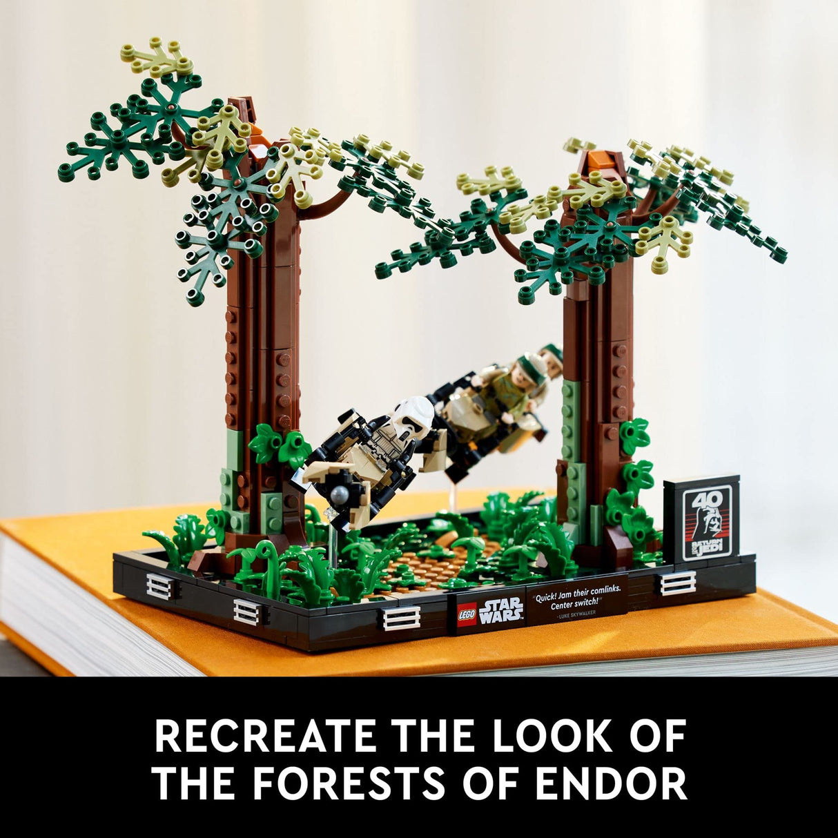 LEGO Star Wars Endor Speeder Chase Diorama 75353 Home Décor Building Set for Adults, Classic Collectible with Luke Skywalker and Princess Leia Minifigures, Fun Birthday Gift for Star Wars Fans