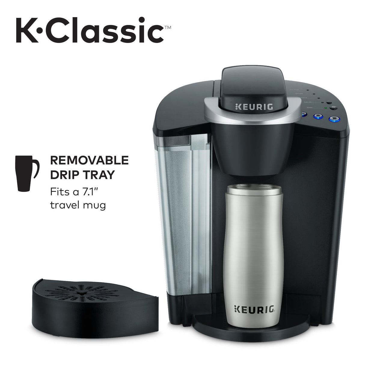 Keurig K-Classic Coffee Maker K-Cup Pod, Single Serve, Programmable, 6 to 10 oz. Brew Sizes, Black