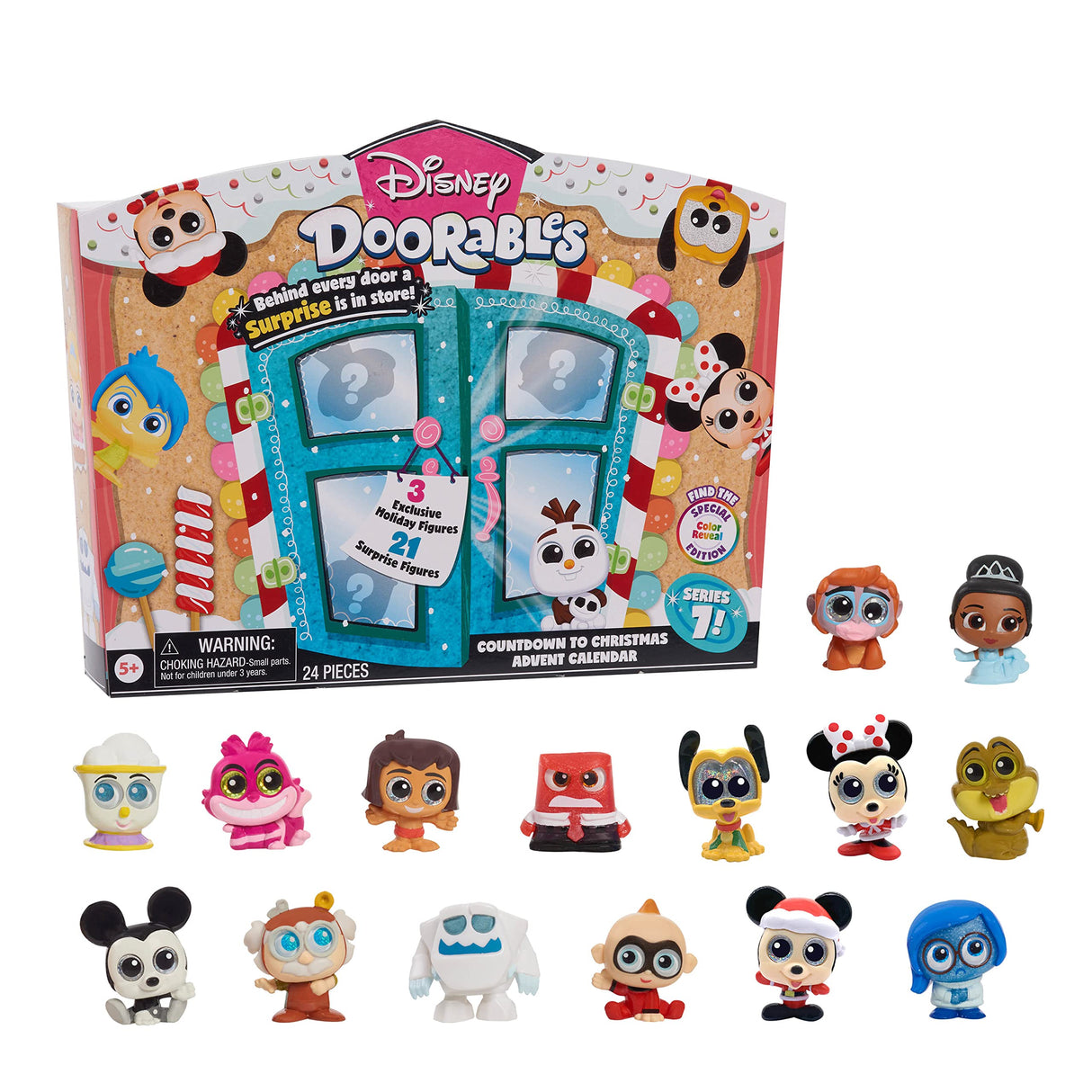 Disney Doorables Countdown to Christmas Advent Calendar, Blind Bag Collectible Figures, Officially Licensed Kids Toys for Ages 5 Up