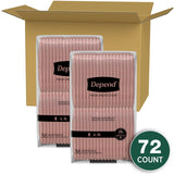 Depend Fresh Protection Adult Incontinence Underwear for Women (Formerly Depend Fit-Flex), Disposable, Maximum, Large, Blush, 72 Count, Packaging May Vary