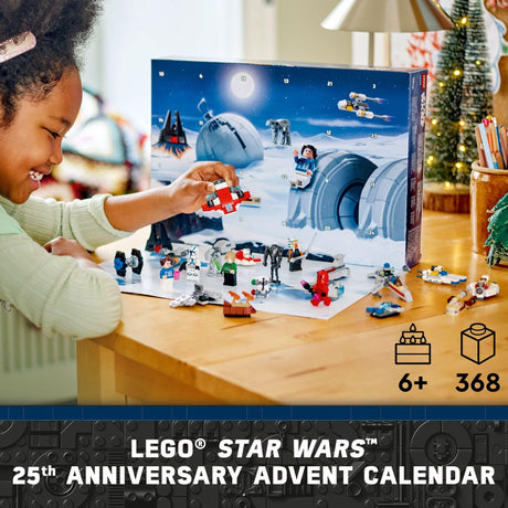 LEGO Star Wars 2024 Advent Calendar for Kids, Holiday Building Set with 18 Collectible Mini Toys and 6 Star Wars Figures, Star Wars Christmas Toy for Boys, Girls or Any Fan Ages 6 and Up, 75395