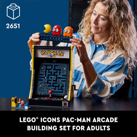 LEGO Icons PAC-Man Arcade Building Kit, Build a Replica Model of a Classic Video Game, Nostalgic Gift for Fans of Retro Video Games and Retro Décor, Includes PAC-Man, Blinky and Clyde, 10323