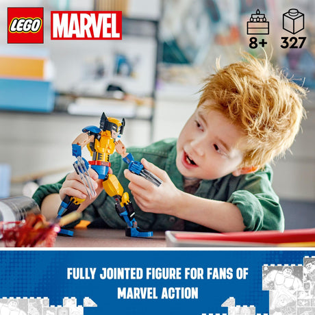 LEGO Marvel Wolverine Construction Figure 76257 Buildable Marvel Action Figure, Fully Jointed Marvel Collectible with 6 Claw Elements for Play and Display, X-Men Super Hero Gift for Kids Ages 8-12