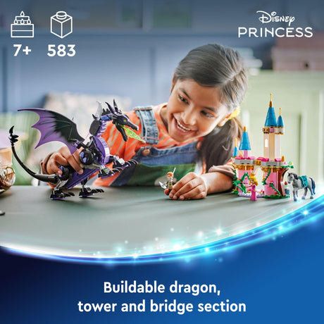 LEGO Disney Princess Maleficent’s Dragon Form Building Set for Kids and Sleeping Beauty Fans, Disney Princess Figure, Castle Toy, Fun Gift Idea for Girls and Boys Ages 7 Plus Who Love Aurora, 43240