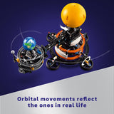 LEGO Technic Planet Earth and Moon in Orbit Building Set, Outer Space Birthday Gift for 10 Year Olds, Solar System Space Toy for Imaginative, Independent Play, Space Room Décor for Boys & Girls, 42179