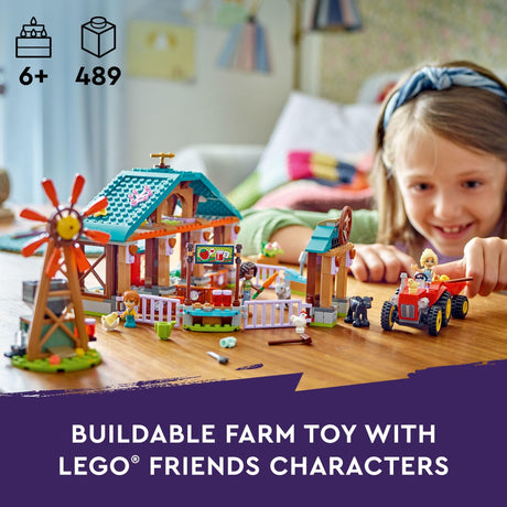 LEGO Friends Farm Animal Sanctuary and Tractor Toy, Gift Idea for Kids, Girls and Boys Ages 6 and Up, Farm Toy Playset with 3 Mini-Doll Characters and 5 Farm Animal Toys Including a Baby Cow, 42617