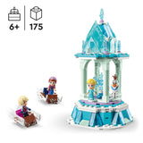 LEGO Disney Princess Anna's and Elsa's Magic Carousel, Frozen Toy, Inspired by Frozen Ice Palace with 3 Iconic Micro Doll Figures and Olaf Figure 43218