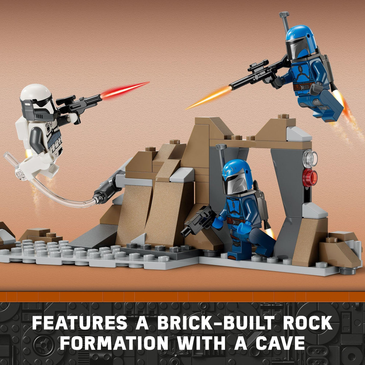 LEGO Star Wars: The Mandalorian Ambush on Mandalore Battle Pack, Building Toy with 4 Star Wars Minifigures, Collectible Brick Built Playset, Star Wars Gift Idea for Boys and Girls Ages 6 and Up, 75373