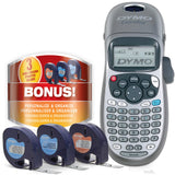 DYMO Label Maker Machine with Tape - 100H LetraTag Handheld, Comes with 3 LT Label Tapes. Great for Home & Office Organization