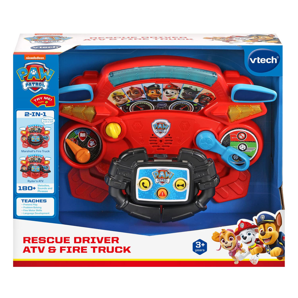 VTech PAW Patrol Rescue Driver ATV and Fire Truck