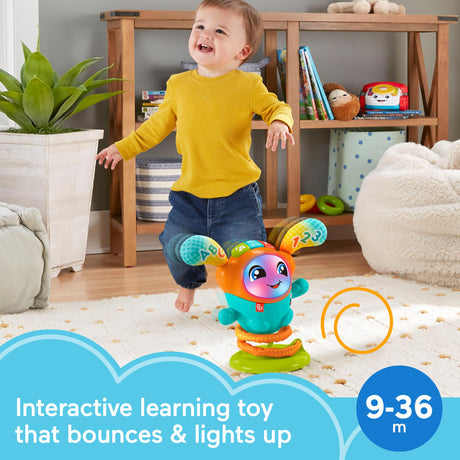 Fisher-Price Baby & Toddler Learning Toy DJ Bouncin’ Beats with Music Lights & Bouncing Action for Ages 9+ Months