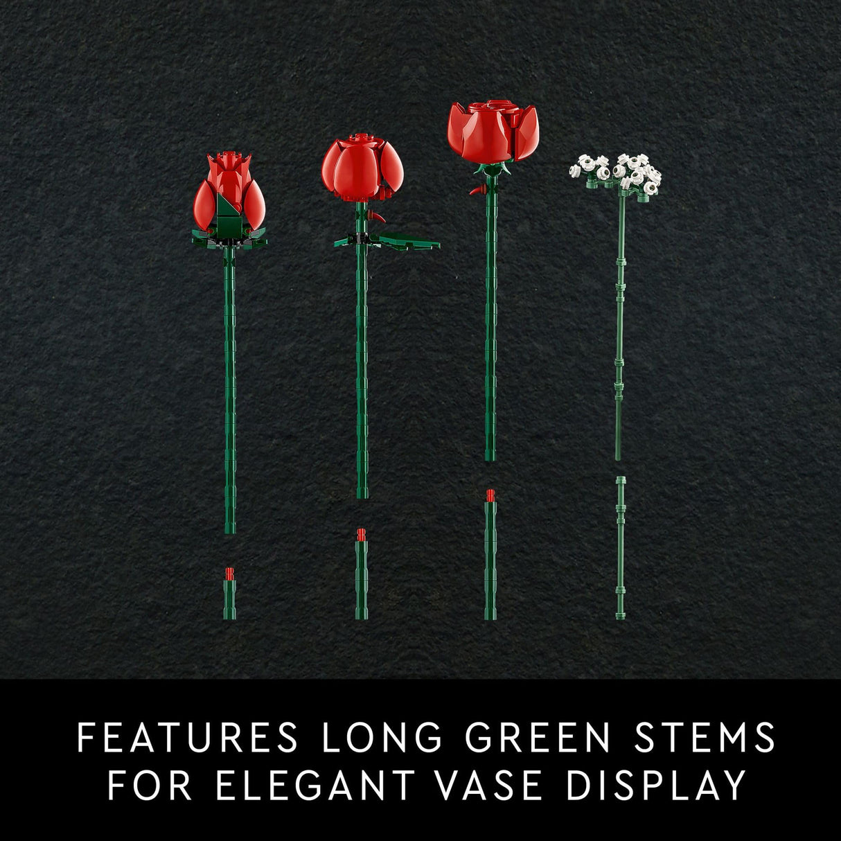 LEGO Icons Bouquet of Roses, Artificial Flowers for Home Décor, Gift for Mother's Day, Anniversary or Any Special Day, Unique Build and Display Model from The Botanical Collection, 10328
