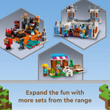 LEGO Minecraft The Nether Bastion Set, 21185 Battle Action Toy with Mob, Piglin Brute & Strider Figures, for Kids, Boys and Girls Age 8 Plus