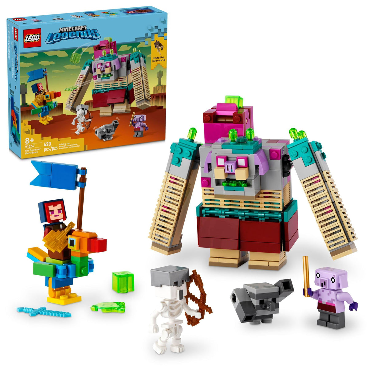 LEGO Minecraft Legends The Devourer Showdown Adventure Set, Minecraft Toy featuring Popular Characters and Minecraft Action Figures, Gaming Gift Idea for Boys, Girls and Kids Ages 8 and Up, 21257