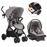 Evenflo Sibby Travel System with LiteMax 35 Infant Car Seat (Mineral Gray)