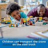 LEGO City Construction Trucks and Wrecking Ball Crane 60391 Building Toy Set for Toddler Kids Ages 4+, Includes 3 Construction Vehicles, an Abandoned House and 3 Minifigures for Pretend Play