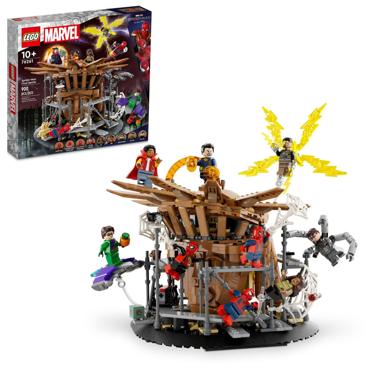 LEGO Marvel Spider-Man Final Battle 76261 Building Toy Set, Marvel Collectible Based on The Climax of The Spider-Man: No Way Home Movie, Multiverse Marvel Playset with 3 Versions of Spider-Man