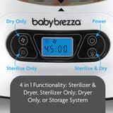 Baby Brezza Baby Bottle Sterilizer and Dryer Machine Electric Steam Sterilization  - Pacifiers, Glass, Plastic, and Newborn Feeding Bottles