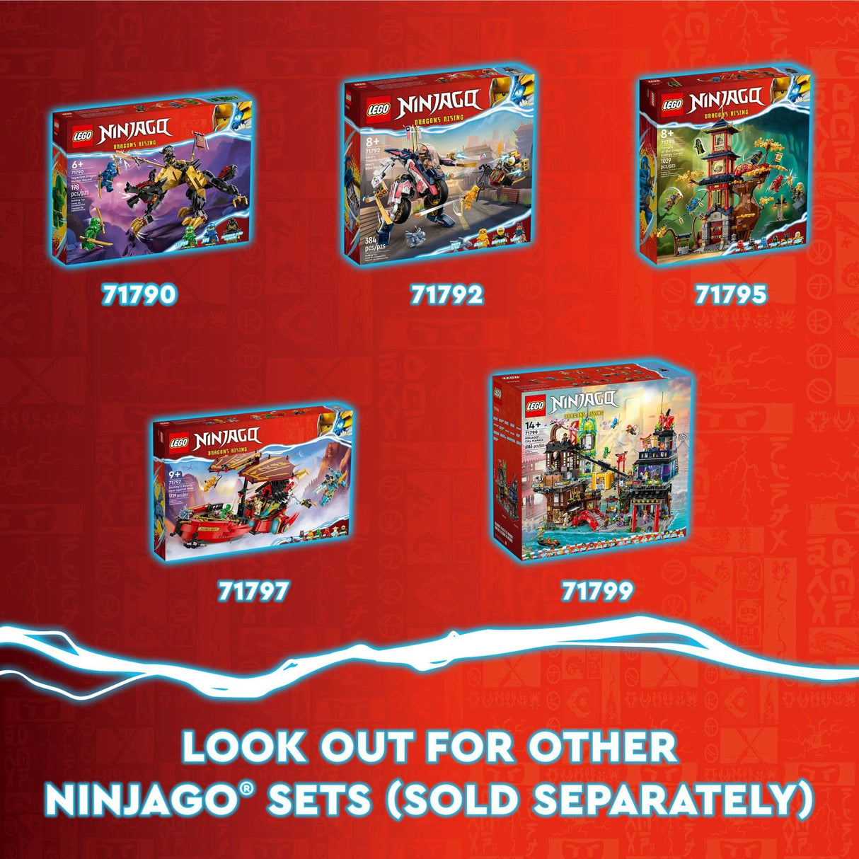 LEGO NINJAGO Lloyd and Arin’s Ninja Team Mechs Building Toy Set, Featuring 2 Battle Mechs and 5 Minifigures, Gift for Imaginative Boys and Girls Ages 9+ Who Love Ninja Adventures, 71794