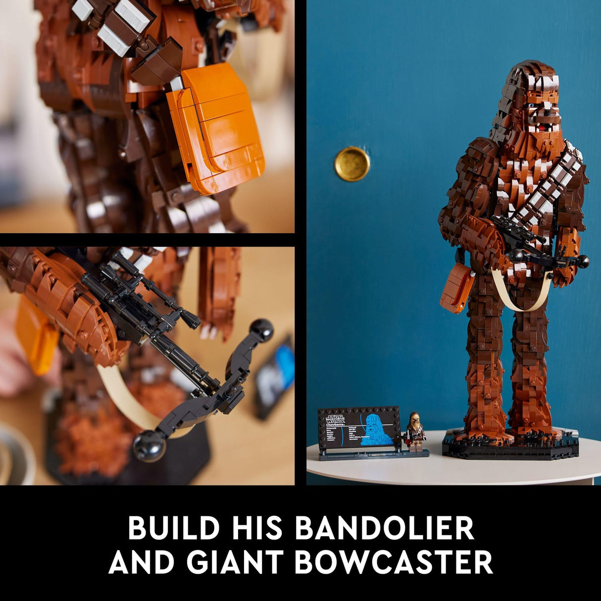 LEGO Star Wars Chewbacca 75371 Buildable Star Wars Collectible for Adults, This Build and Display Chewbacca Collectible is a Fun Star Wars Gift for Teens, Adults or Any Star Wars Original Trilogy Fan