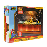 SUPER MARIO Nintendo Super Mario Deluxe Bowser Battle Playset with Lights and Sounds, 2.5 Inch Bowser Action Figure Included