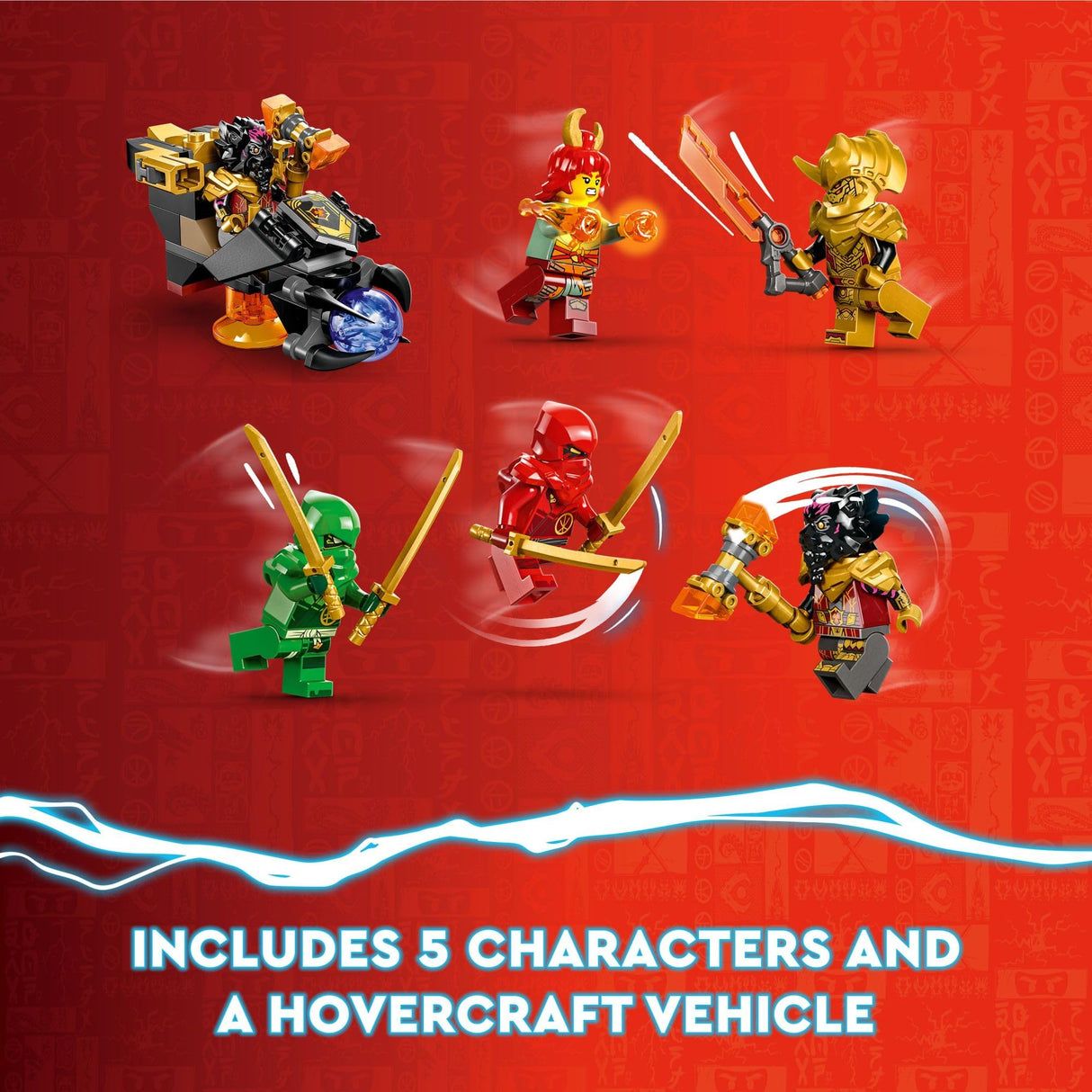 LEGO NINJAGO Heatwave Transforming Lava Dragon 71793 Building Toy Set, Features a Ninja Dragon, a Hovercraft Vehicle and 5 Minifigures, Lava Dragon Toy for Kids Ages 8+ Who Love Ninja Adventures