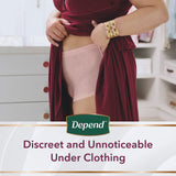 Depend Silhouette Adult Incontinence and Postpartum Underwear for Women, Small, Maximum Absorbency, Black, 60 Count (2 Packs of 30), Packaging May Vary