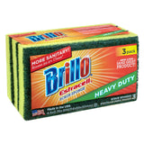 Brillo Heavy Duty Estracell Sponges | Premium Long Lasting | 3 Count (Pack of 8)