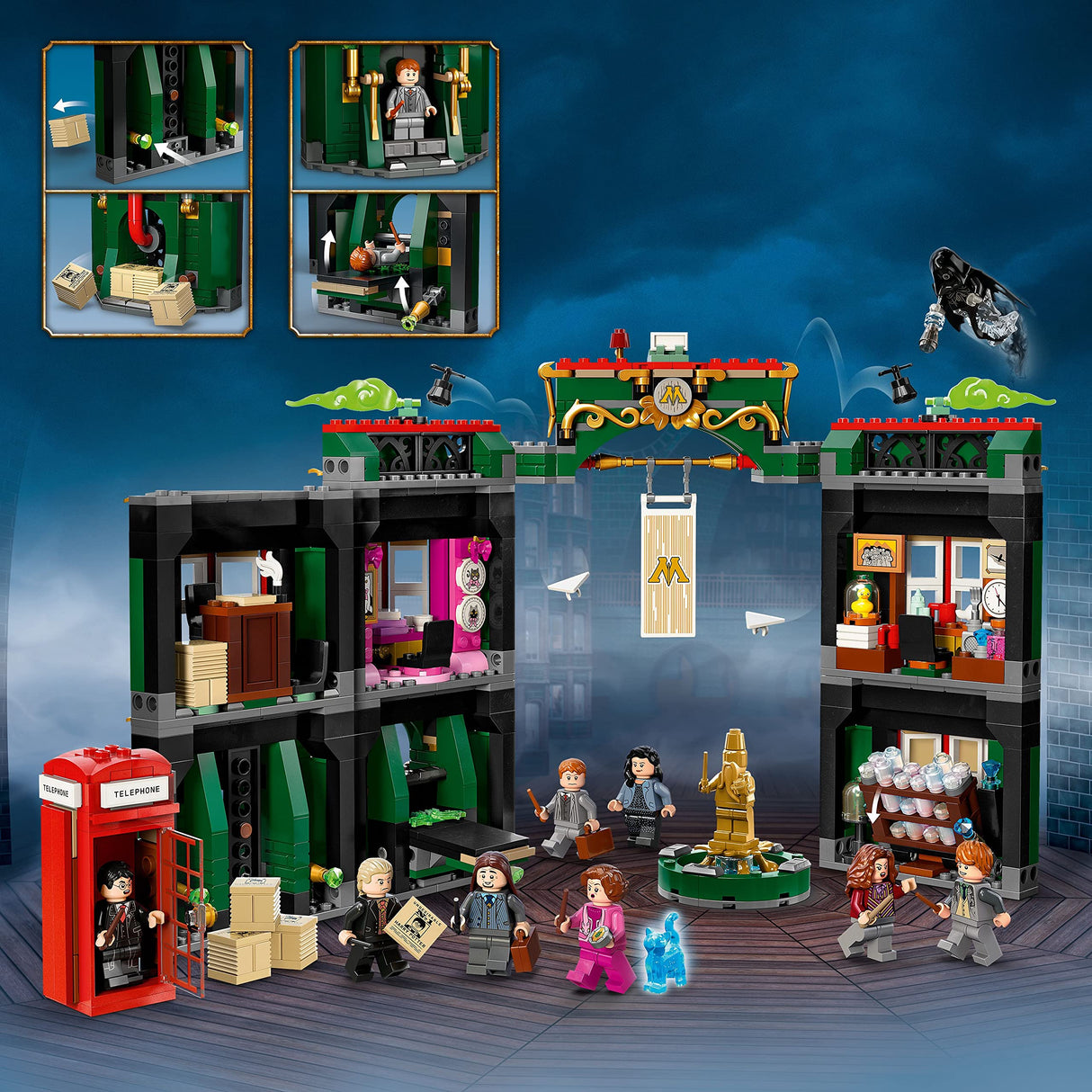 LEGO Harry Potter The Ministry of Magic Building Toy 76403 Large Modular Building Set with 12 Minifigures, Harry Potter Gift Idea for Kids Boys Girls Age 9+, Collectible Wizarding World Buildking Kit