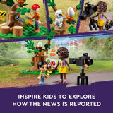 LEGO Friends Newsroom Van 41749 Building Toy Set, Creative Fun for Ages 6+, Includes Accessories So Kids Can Pretend to Film and Report The News, A Fun Birthday Gift for Kids Who Love Role Play