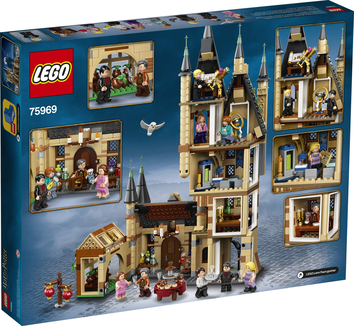 LEGO Harry Potter Hogwarts Astronomy Tower 75969, Castle Toy Playset with 8 Character Minifigures Including Harry Potter and Draco Malfoy, Wizarding World, Birthday Gifts for Kids, Girls & Boys