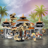 LEGO Jurassic Park Visitor Center: T. rex & Raptor Attack 76961 Buildable Dinosaur Toy; Gift for Teens and Kids Aged 12 and Up, Including a Dino Skeleton Figure, 6 Minifigures and More