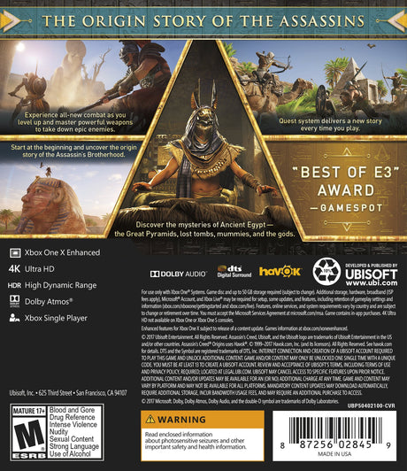 Assassin's Creed Origins - Xbox One Standard Edition [video game]