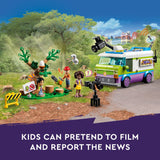 LEGO Friends Newsroom Van 41749 Building Toy Set, Creative Fun for Ages 6+, Includes Accessories So Kids Can Pretend to Film and Report The News, A Fun Birthday Gift for Kids Who Love Role Play