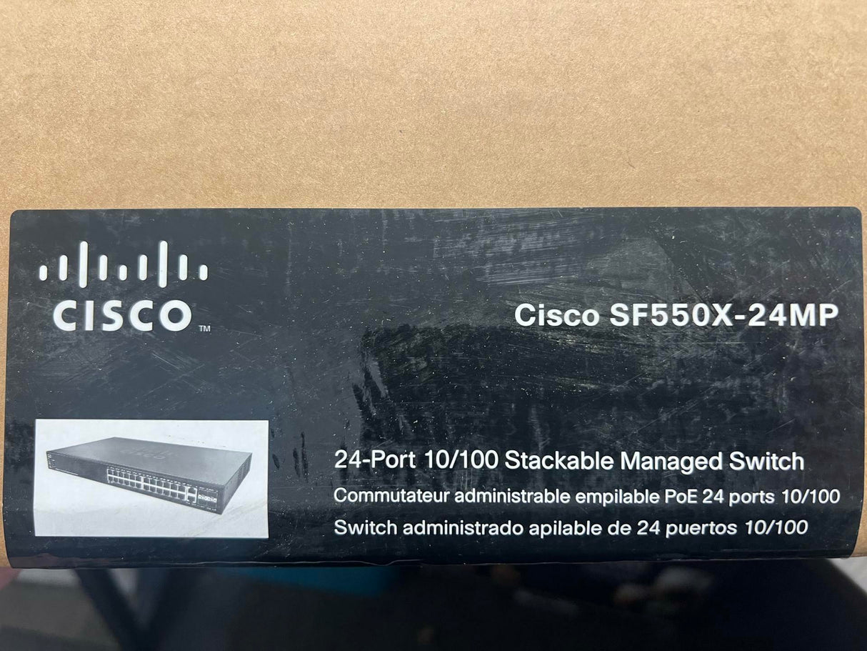 Cisco SF550X-24MP 24-Port 10/100 PoE Stackable Managed Switch, 4 Gigabit