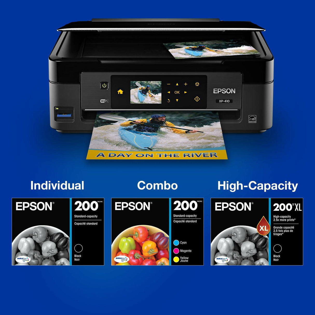 EPSON 200 DURABrite Ultra Ink High Capacity Black Cartridge (T200XL120-S) Works with WorkForce WF-2520, WF-2530, WF-2540, Expression XP-200, XP-300, XP-310, XP-400, XP-410