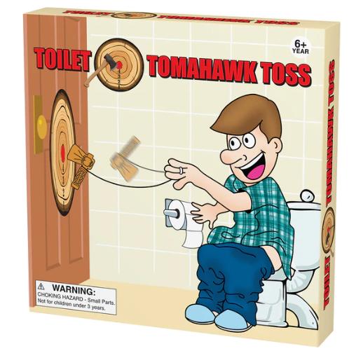 Toilet Tomahawk Toss  Game - Play While You Sit