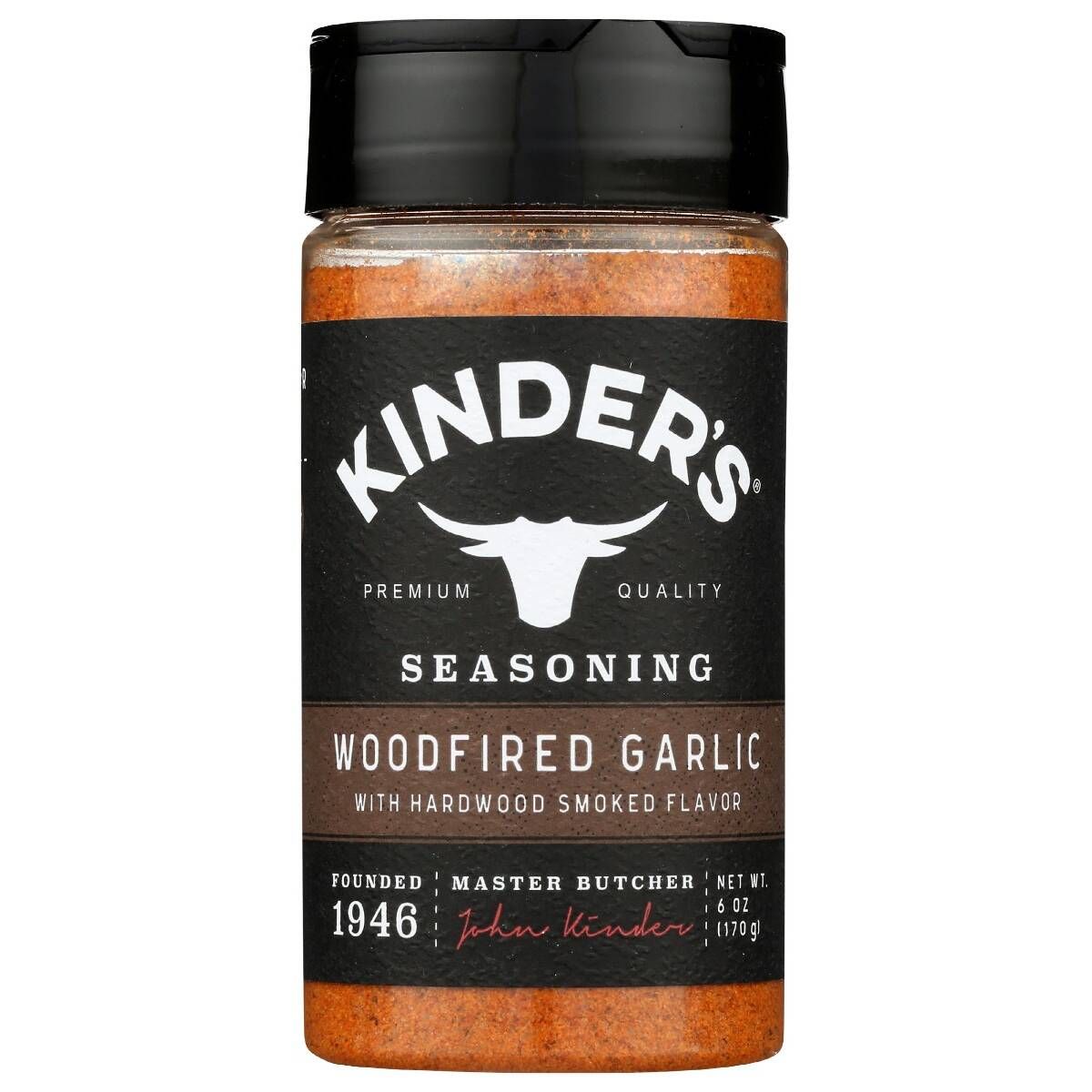 Kinder's Woodfired Garlic Seasoning with Hardwood Smoked Flavors, 6 oz